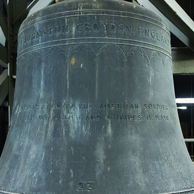 The carillon is dedicated “To the American Soldier.”