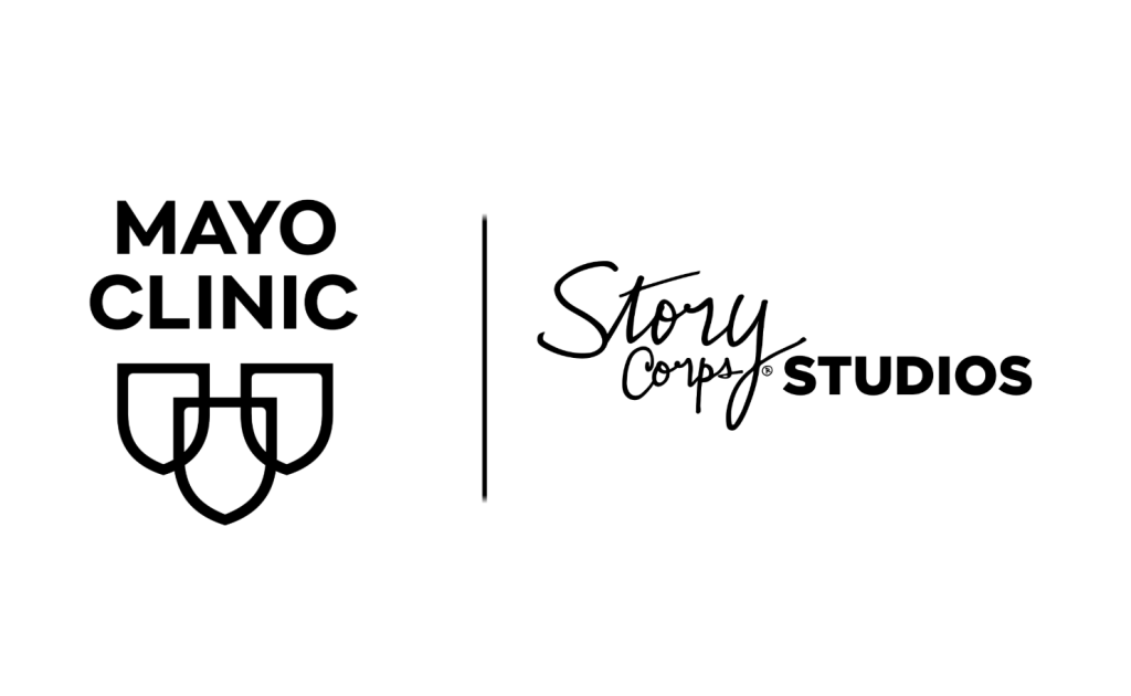 StoryCorps x Mayo logo lockup new logo